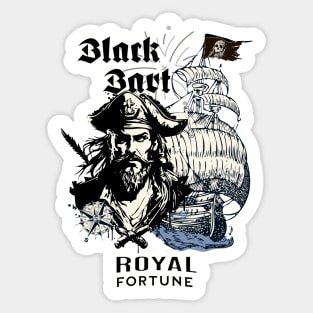 Pirate Black Bart Royal Fortune Sticker